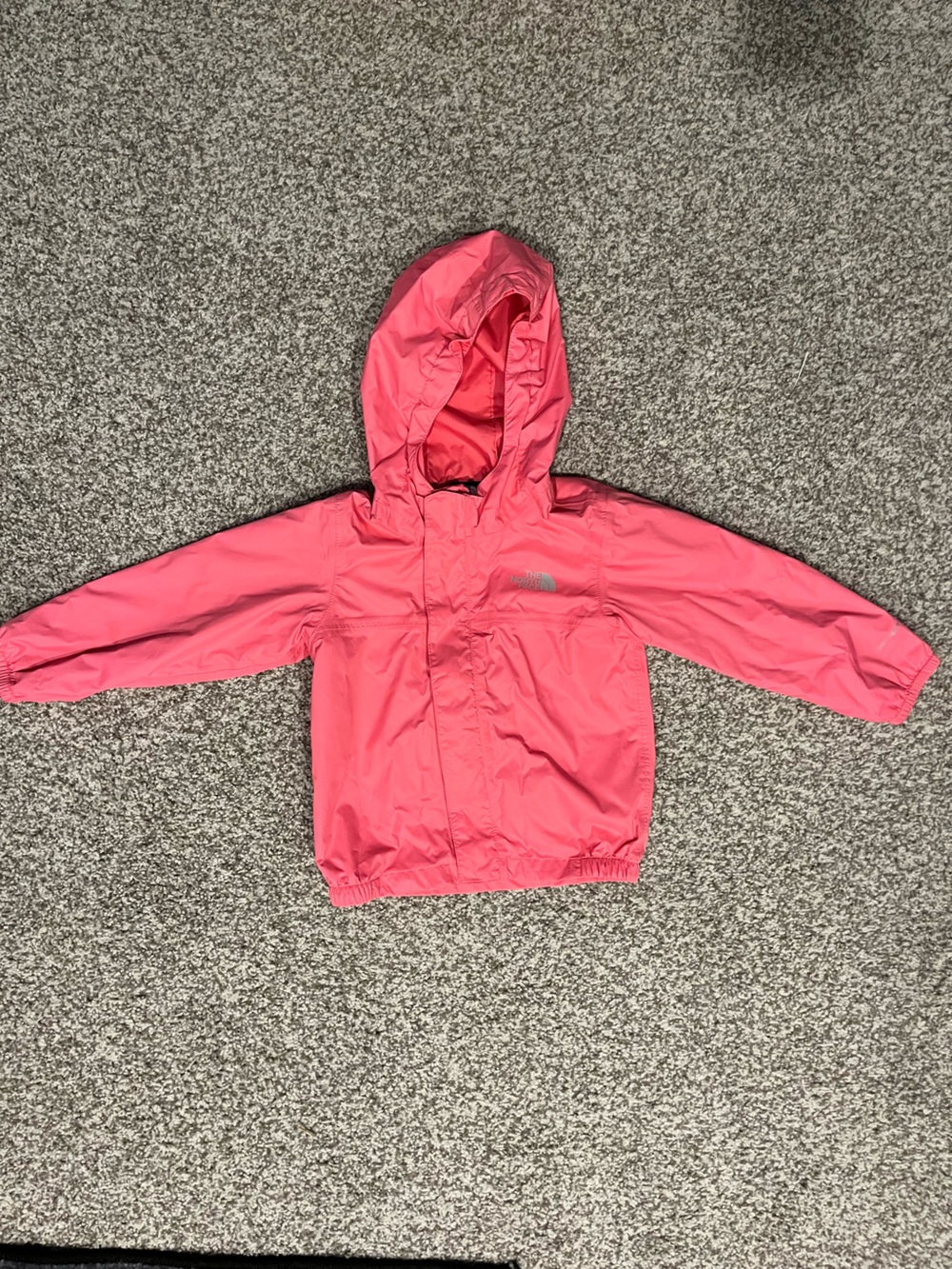The North Face Toddler Coral Pink Hooded Rain Jacket
